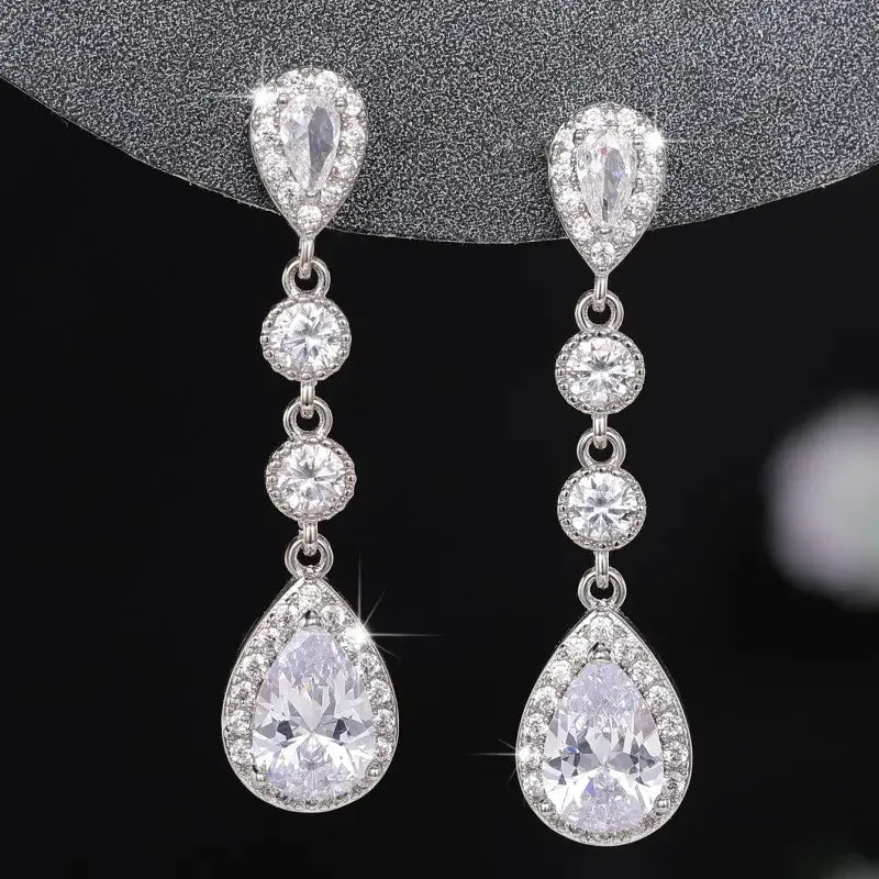 Dazzling Silver Dangles