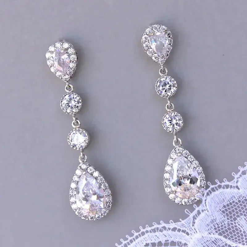 Dazzling Silver Dangles