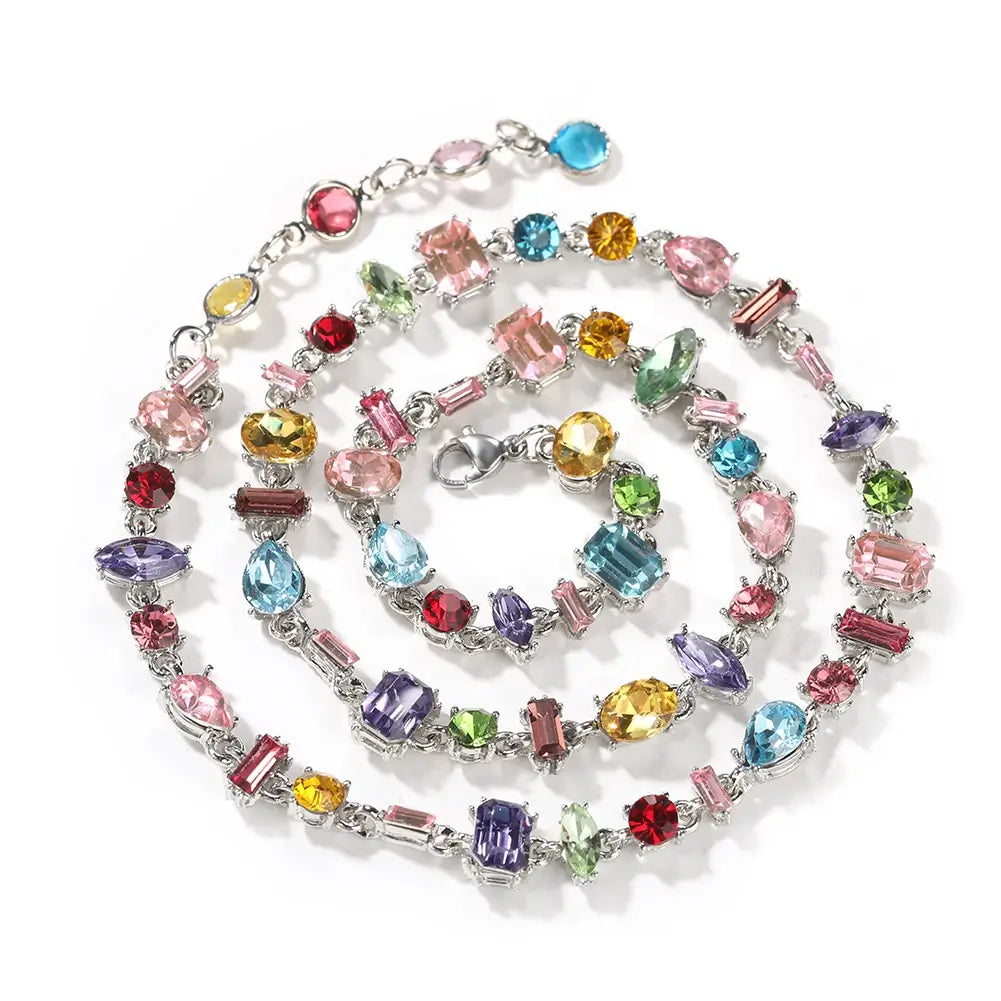 Colorful Zircon Choker