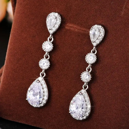 Dazzling Silver Dangles